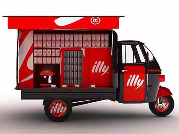 camion transporte cafe Illy