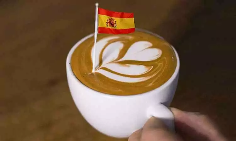 taza cafe con bandera espanola